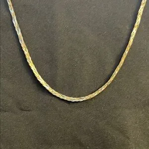 Merlite Merlite | Jewelry | Elegant Merlite Gold And Silver Braided Necklace ...